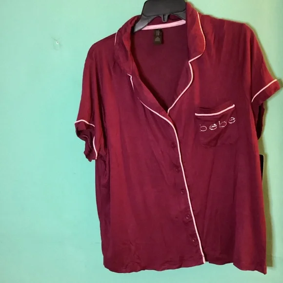 Bebe Short Sleeve Pajama Set Size 2X NWT - Picture 3 of 16